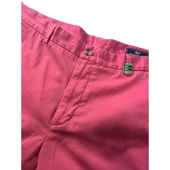 Vineyard Vines Shorts Mens 37 Pink Chino Preppy Casual Cotton Twill - Picture 4 of 10